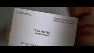 American Psycho - Business Card Scene at 01:10 — Bateman