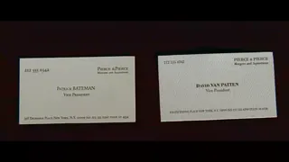 American Psycho - Business Card Scene at 00:19 — Bryce