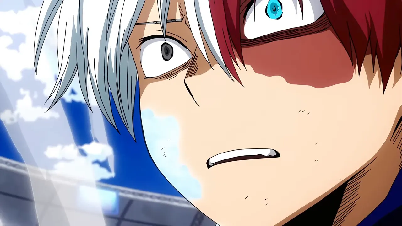 Deku vs Todoroki at 00:08 — Todoroki's Mom