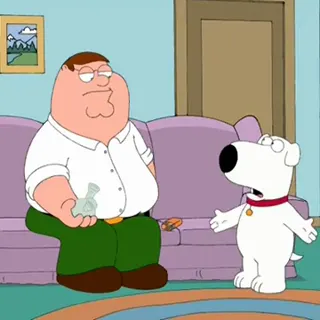 Family Guy - Peter Does Crack at 00:16 — Brian