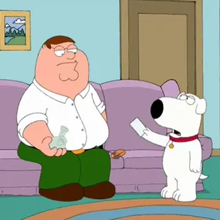 Family Guy - Peter Does Crack at 00:23 — Brian