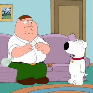 Family Guy - Peter Does Crack at 00:27 — Brian