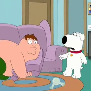 Family Guy - Peter Does Crack at 00:33 — Brian