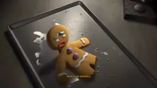 Shrek - Farquaad e o Biscoito (PT-BR) at 00:45 — Biscoito
