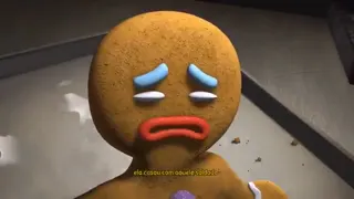 Shrek - Farquaad e o Biscoito (PT-BR) at 01:25 — Biscoito