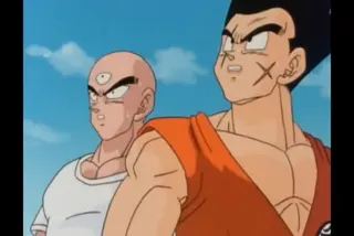 Goku Gives Cell a Senzu Bean at 01:02 — Cell