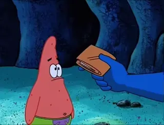 Its not my wallet - Spongebob at 00:19 — Patrick