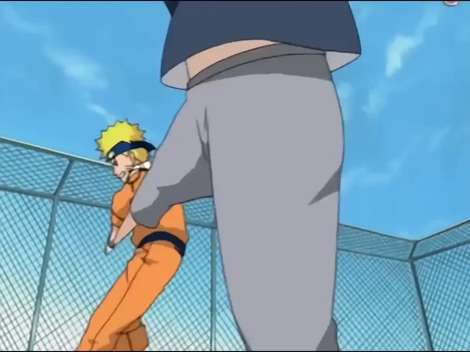 Naruto vs Sasuke on the hospital rooftop fight at 00:09 — naruto