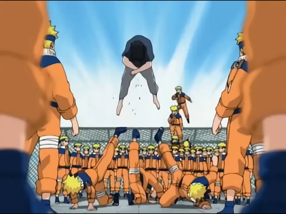 Naruto vs Sasuke on the hospital rooftop fight at 01:08 — sasuke