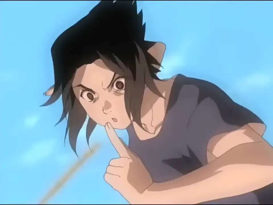 Naruto vs Sasuke on the hospital rooftop fight at 01:15 — sasuke