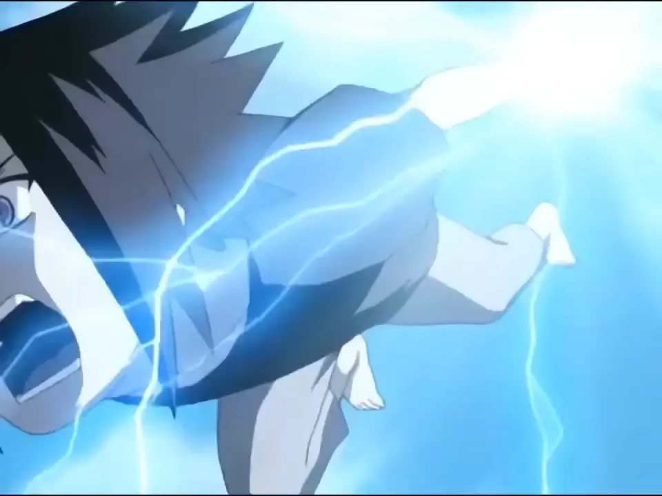 Naruto vs Sasuke on the hospital rooftop fight at 01:37 — sasuke