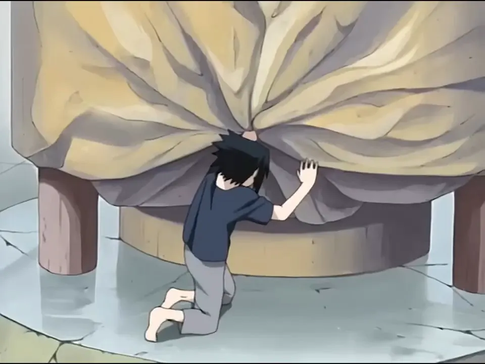 Naruto vs Sasuke on the hospital rooftop fight at 02:02 — sasuke