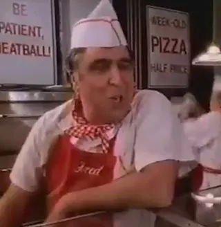 Pizza Commercial - Hold the Sauce? at 00:02 — Fred