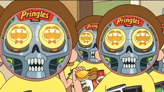 Rick and Morty pringles ad at 00:24 — Robot Morty