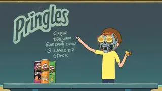 Rick and Morty pringles ad at 00:31 — Robot Morty