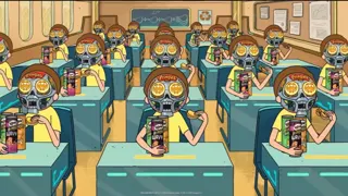 Rick and Morty pringles ad at 00:34 — Robot Morty