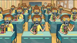 Rick and Morty pringles ad at 00:34 — Robot Morty