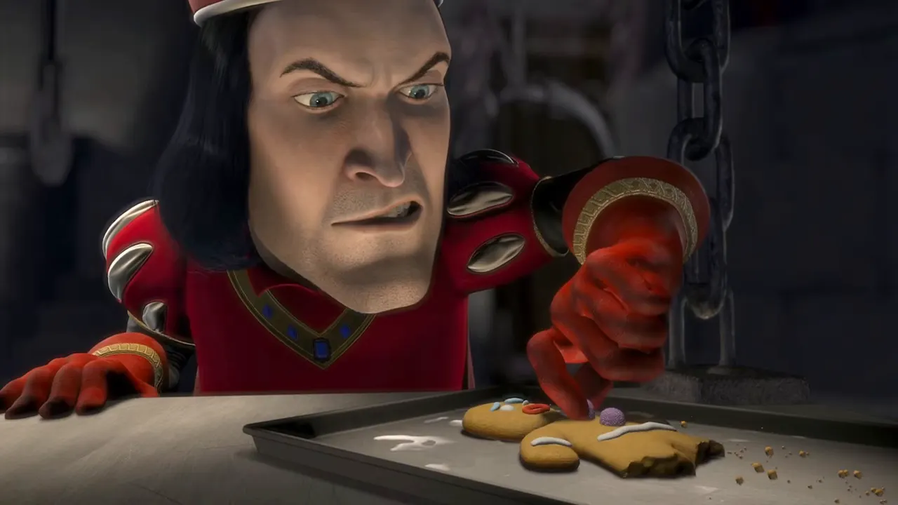Shrek 1 - Muffin Man at 00:44 — Gingerbread Man