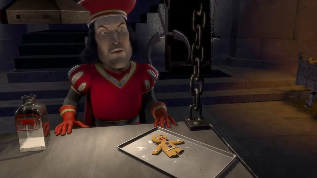 Shrek 1 - Muffin Man at 00:38 — Lord Farquaad