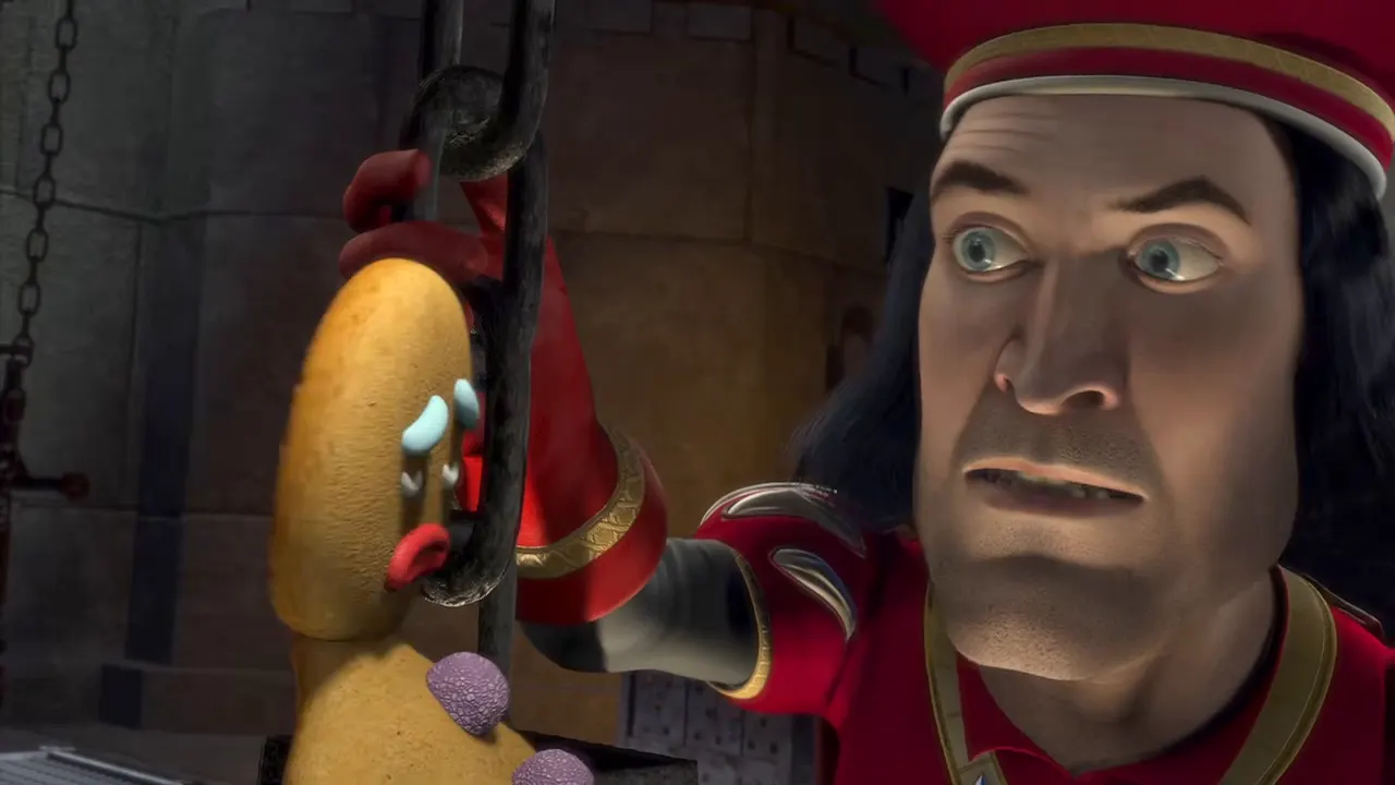 Shrek 1 - Muffin Man at 00:55 — Lord Farquaad