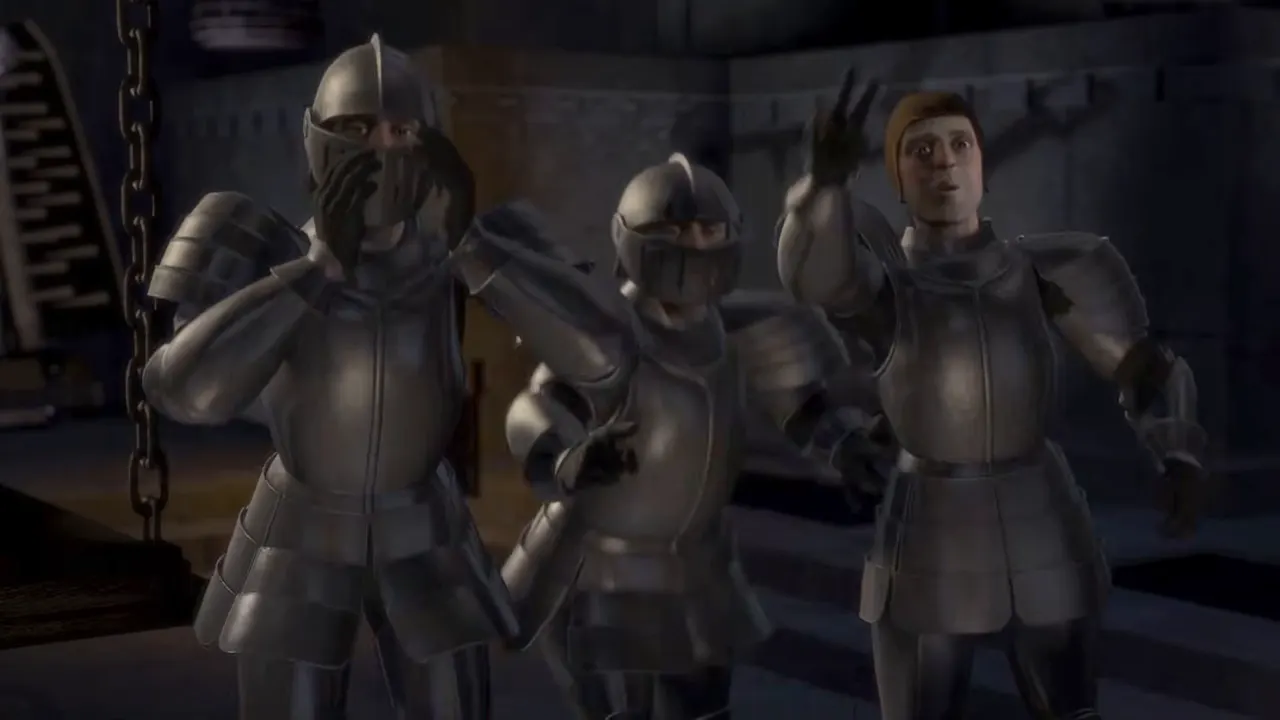 Shrek 1 - Muffin Man at 03:04 — Guard