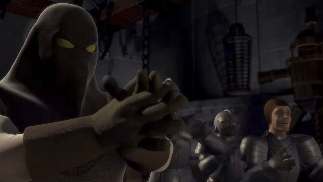 Shrek 1 - Muffin Man at 03:20 — Guard