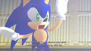 Sonic Adventure 2 — Sonic Meets Shadow at 01:06 — GUN Officer