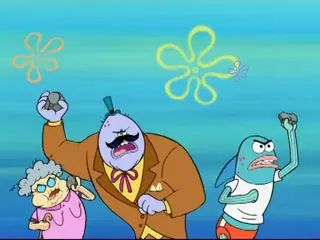 Spongebob - Someone Should Send You Floating Down The River Grandma at 00:59 — Mom