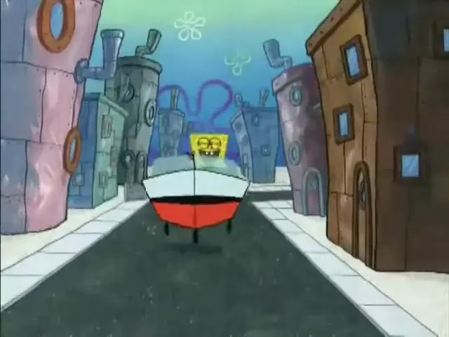 Squidward Gets Crushed By A Steamroller at 00:04 — Mrs Puff