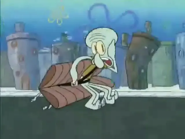 Squidward Gets Crushed By A Steamroller at 00:13 — Mrs Puff